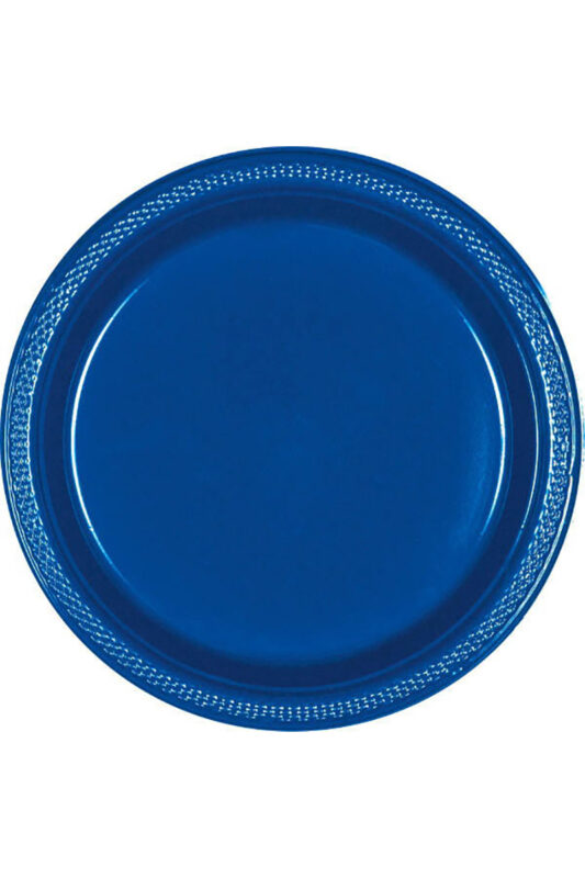 Royal Blue Plastic Plate Ct Party America