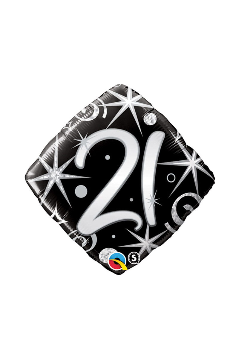 Black Silver Elegant Sparkle Foil Balloons Birthday Party Decoration 18/" Diamond