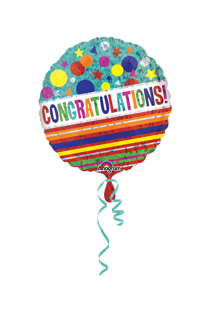 18” Amscan Congratulations Celebration Foil Helium Balloon 