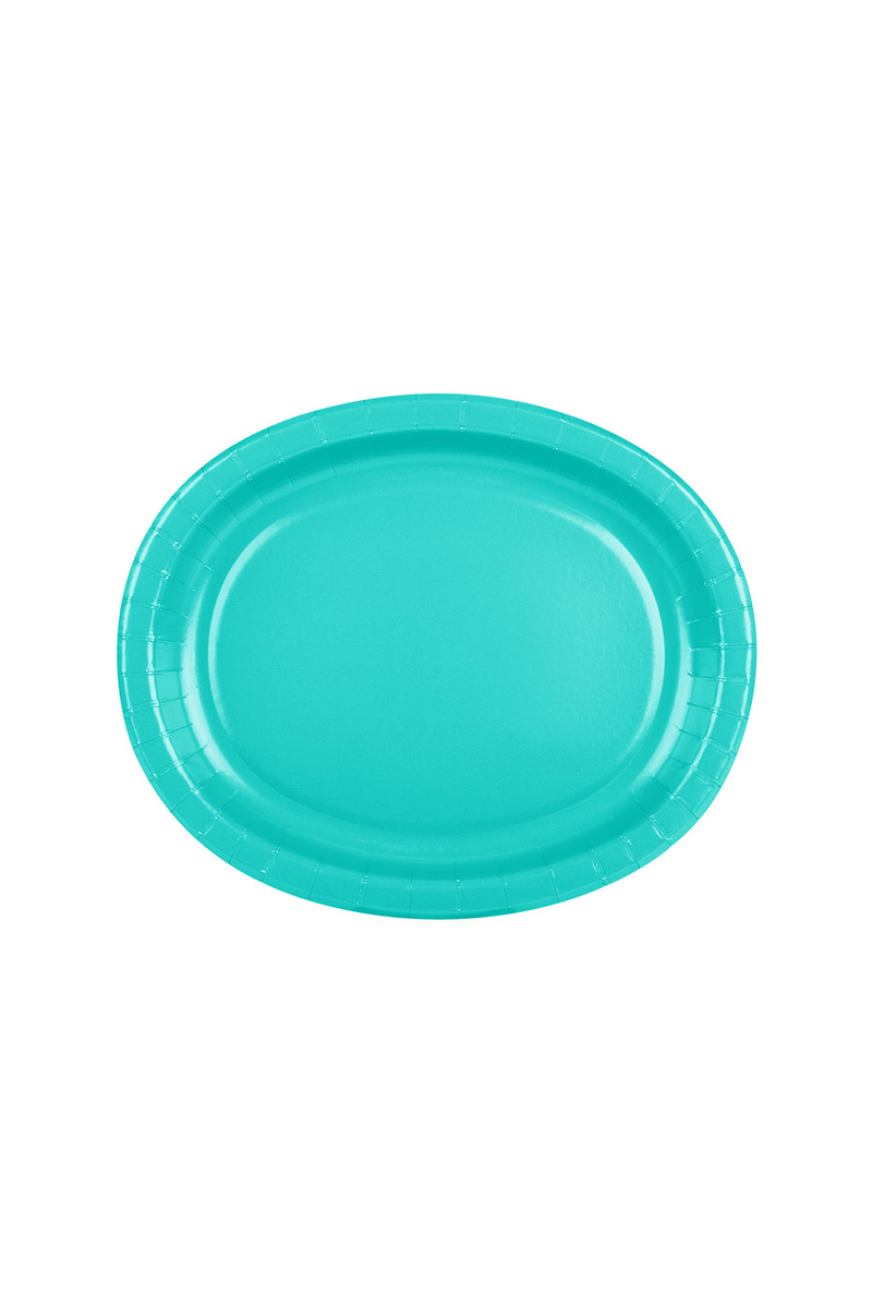 teal paper plates