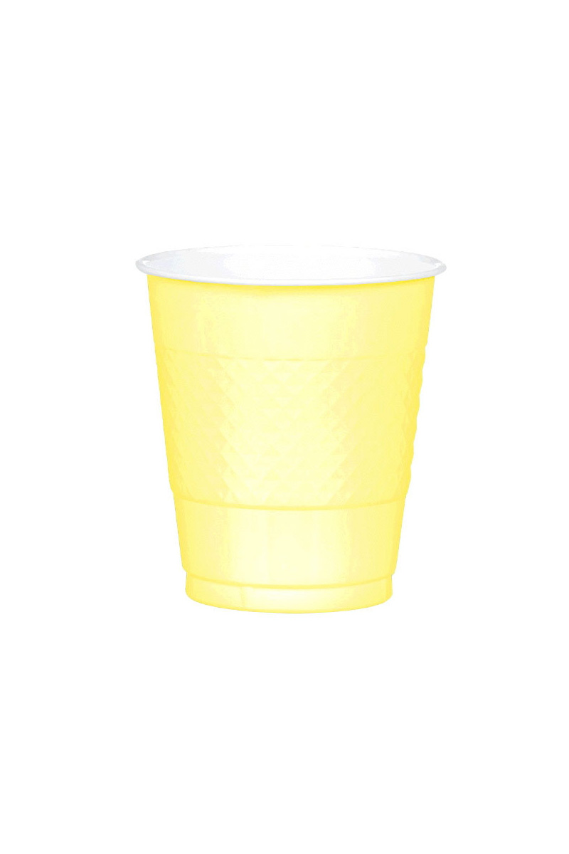 12oz Light Yellow Plastic Cup – 20CT