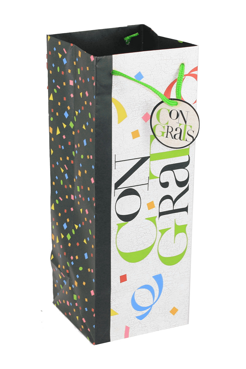 Congratulations Confetti Bottle Gift Bag Party America