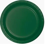 9" Hunter Green Paper Plate - 20CT