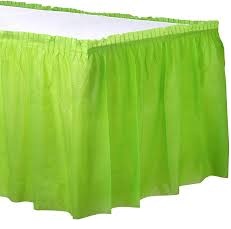 29" x 168" Kiwi Plastic Table Skirt