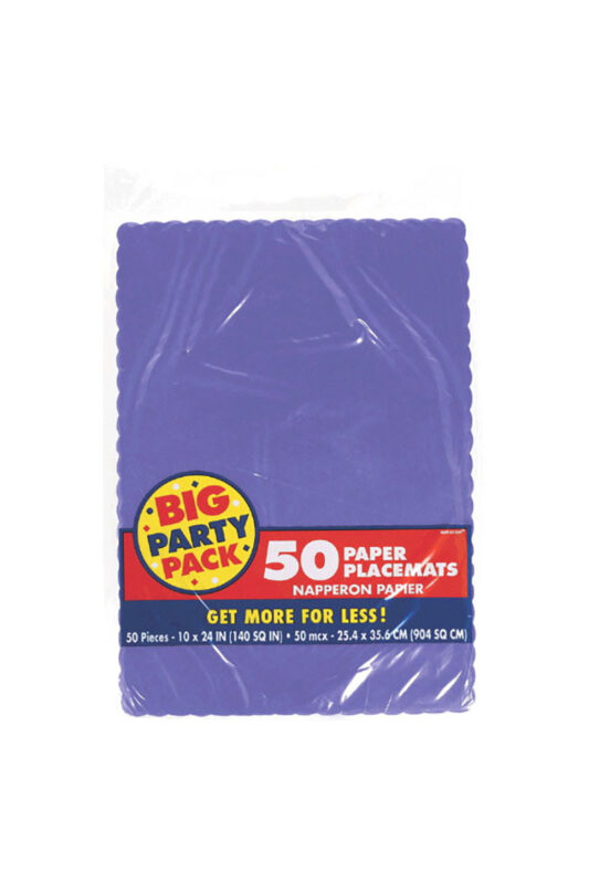 10″ x 14″ Purple Paper Placemats 50CT Party America