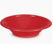 12oz Classic Red Plastic Bowl - 20CT