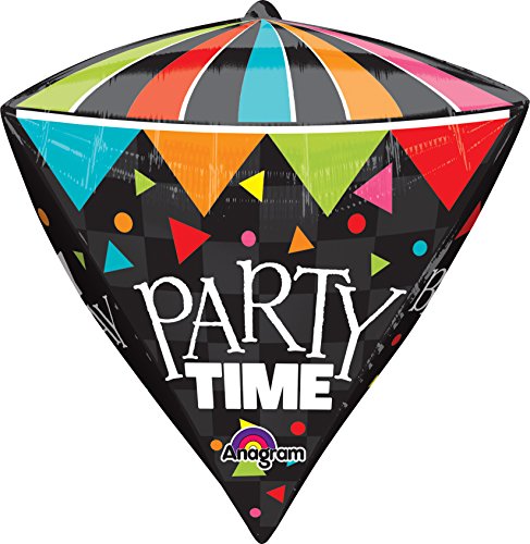 17″ Happy Birthday Party Time Diamondz foil balloon | Party America