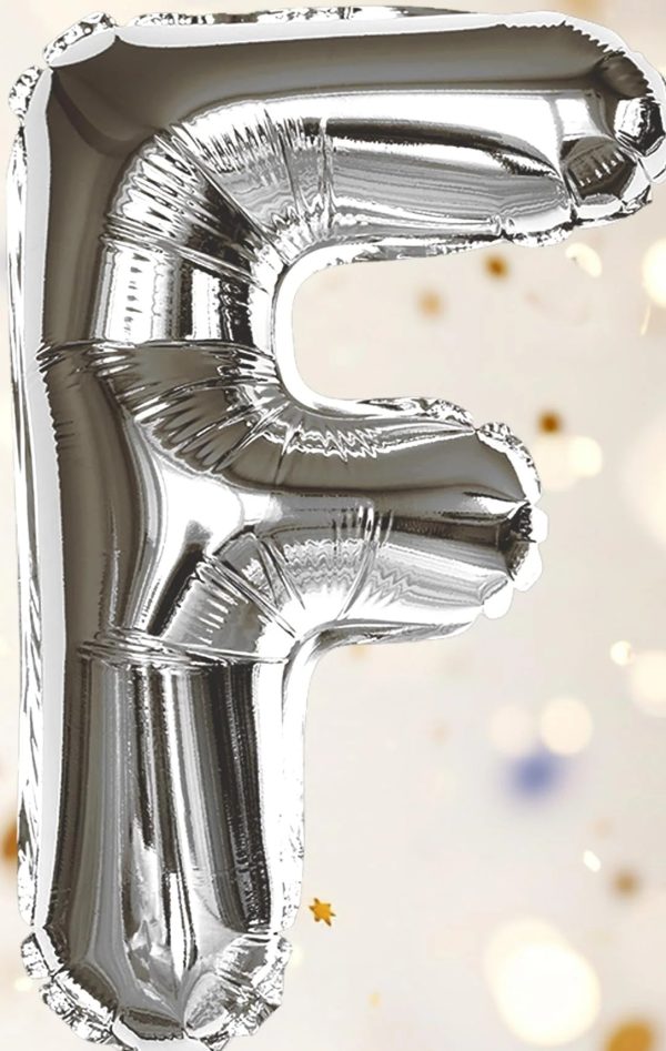 16" Letter F Silver