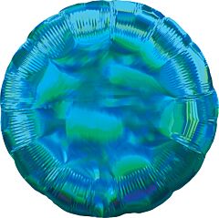 18" Round Cyan Iridesant Mylar