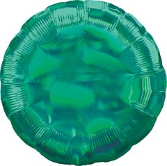 18" Round Green Iridesant Mylar