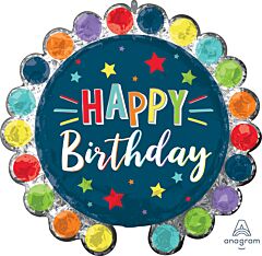 26" Birthday Dot Fringe