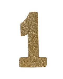 Center Piece # 1 Gold Glitter. Approximately 8" Tall.
