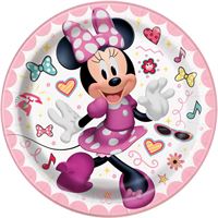 7" Paper Plate Iconic Minnie Mouse. 8 Count Package.