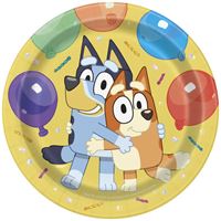 7" Paper Plates Bluey. 8 Count Package