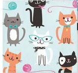 Beverage Napkin Purr-fect Party-16 Count Package.