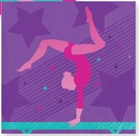 Beverage Napkin Gymnastics Party-16 Count Package.