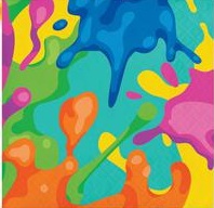 Beverage Napkin Splatter. 16 Count Package.