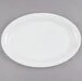 16" White Oval Tray 16" x 11". BPA Free. This is a Non-Returnable Item.
