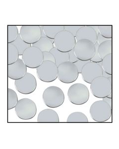 1 Ounce Package Fanci-Fetti Silver Dots Confetti
