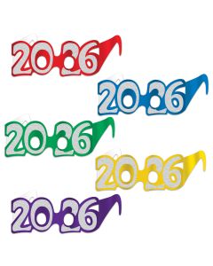 2026 Paper Glasses. Please Note Which Color You Prefer: Red, Blue, Green, Yellow or Purple. This are a Non-Returnable Item.