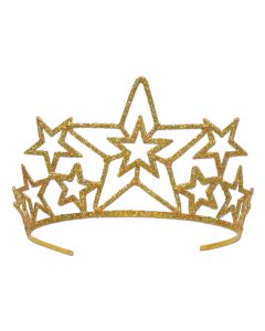 Gold Glitter Star Metal Tiara