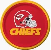 7" Paper Plate Kansas City Chiefs-8 Count Package.