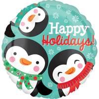 18" Happy Holiday Penguins