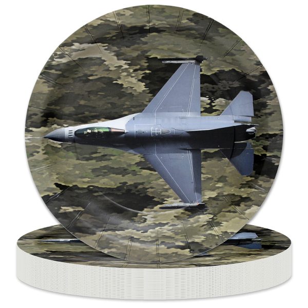 7" Paper Plate Fighter Jet-8 Count Package.