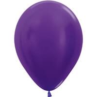 5" Metallic Violet Latex Balloons-50 Count Package-Does Not Float. Air Filled Only.