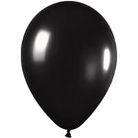 5" Metallic Black Latex Balloons.50 Count Package. Does Not Float. Air Fill Only.