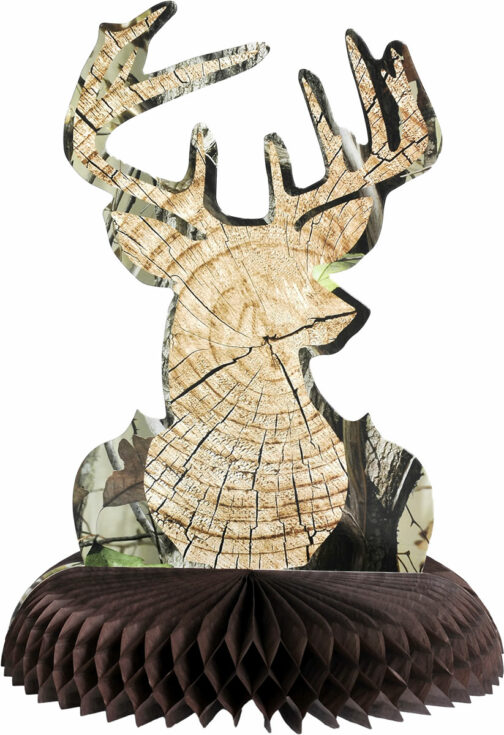 Center Piece Cut Timber/Next Camo Buck. HoneyComb Base.