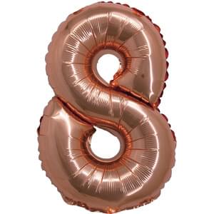 14" Rose Gold # 8. Air Filled Only. Does Not Float.