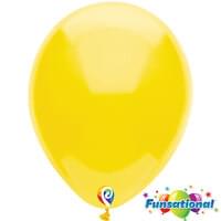 12" Yellow Latex Balloons. 15 Count Package. Does Not Include Helium.
