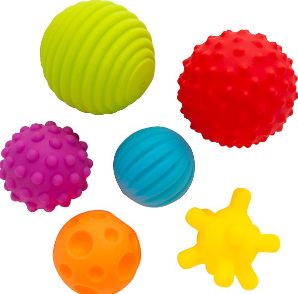 Assorted Sensory Ball Set. 6 Piece Package. Sizes Approximately 2"-3".