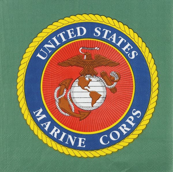 Lunch Napkin United States Marine Corps-16 Count Package.