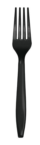 Black Plastic Forks-24 Count Package