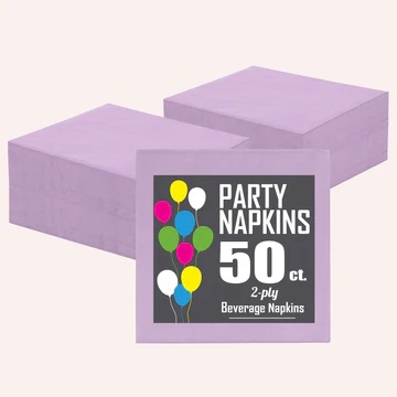 Beverage Napkin Lavender-50 Count Package