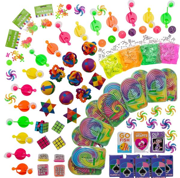 96 Pieces Mini Fun and Games Boredom Buster Kit. Some Items May Be Different From Picture but Would be Similar.
