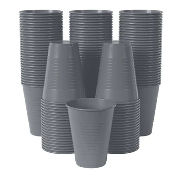 12 Ounce Plastic Cups Silver-50 Count Package
