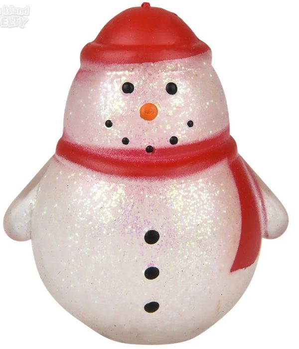 Squish Sticky Snowman. Approximately 2" Tall.
