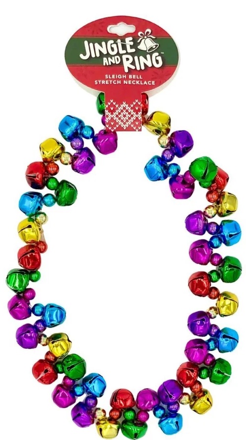 Sleigh Bell Stretch Necklace. Approximately 11" Long.