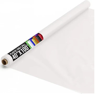 TABLE COVER ROLL 40" X 100' WHITE