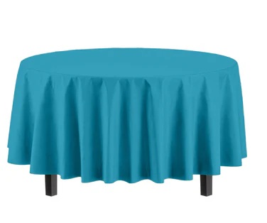 Table Cover Round Turquoise-84"