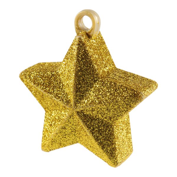6 Ounce Gold Glitter Star Balloon Weight-This is a Non-Returnable Item.