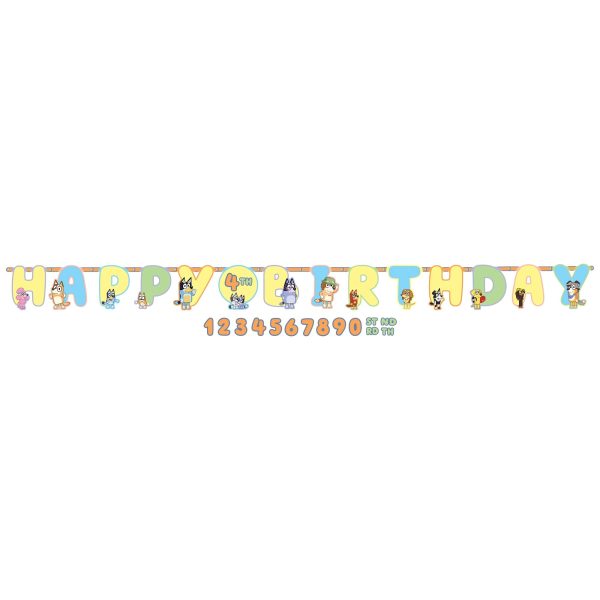 BLUEY Jumbo Add an Age Letter Banner 10" X 10.5"