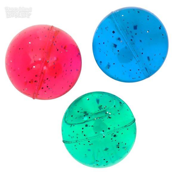 2.4" Glitter Hi-Bounce Ball. 12 Count Package.