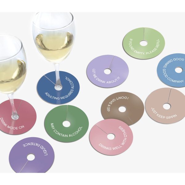 3" Paper Assorted Styles Cocktail Drink Markers-10 Count Package