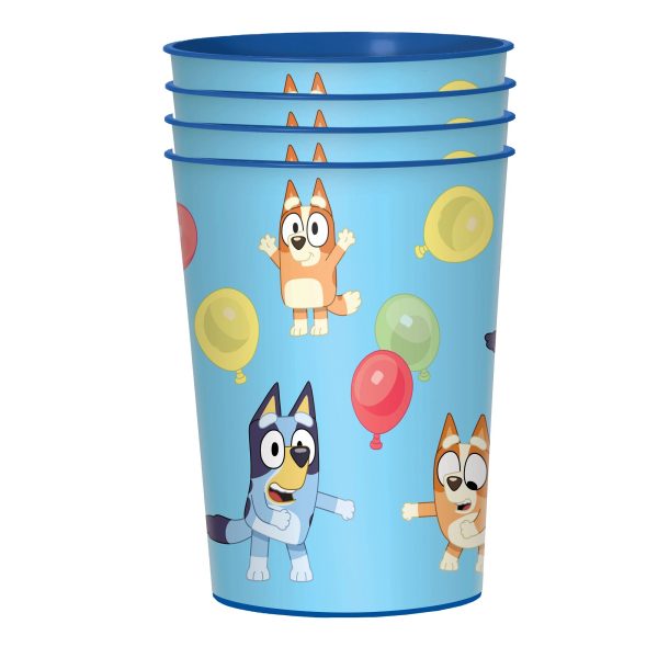 16 Ounce Bluey Favor Cup. 4 Cup Package.