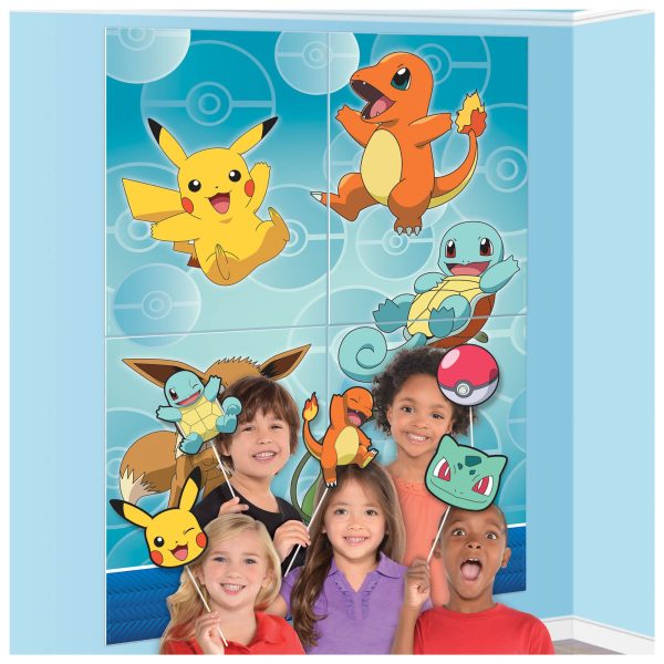59" X 65" Pokemon Scene Setter With Props. 12 Photo Props Included.