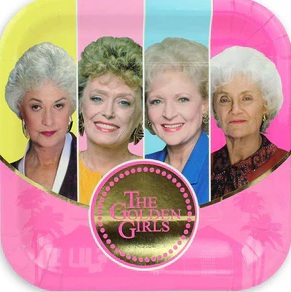 9" Paper Plate The Golden Girls. 8 Count Package.